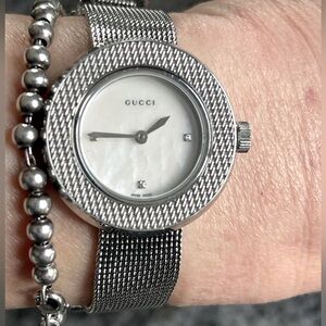 Gucci Stainless Steel Mesh Timepiece watch
